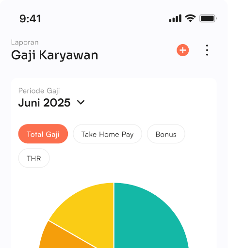 Tampilan fitur Gaji Dokfin
